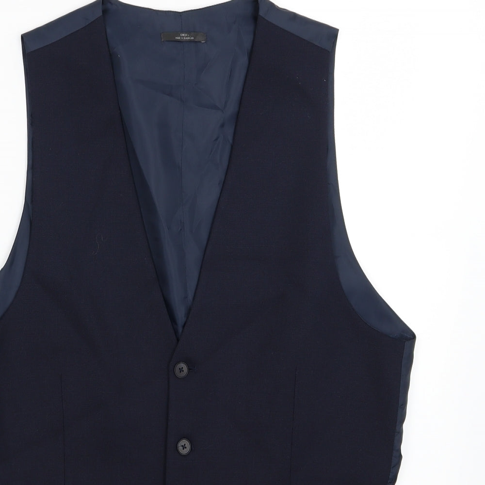 Marks and Spencer Mens Blue   Jacket Suit Waistcoat Size L