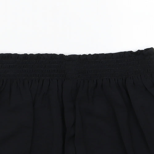 Marks and Spencer Womens Black  Chiffon  Sleep Shorts Size 6