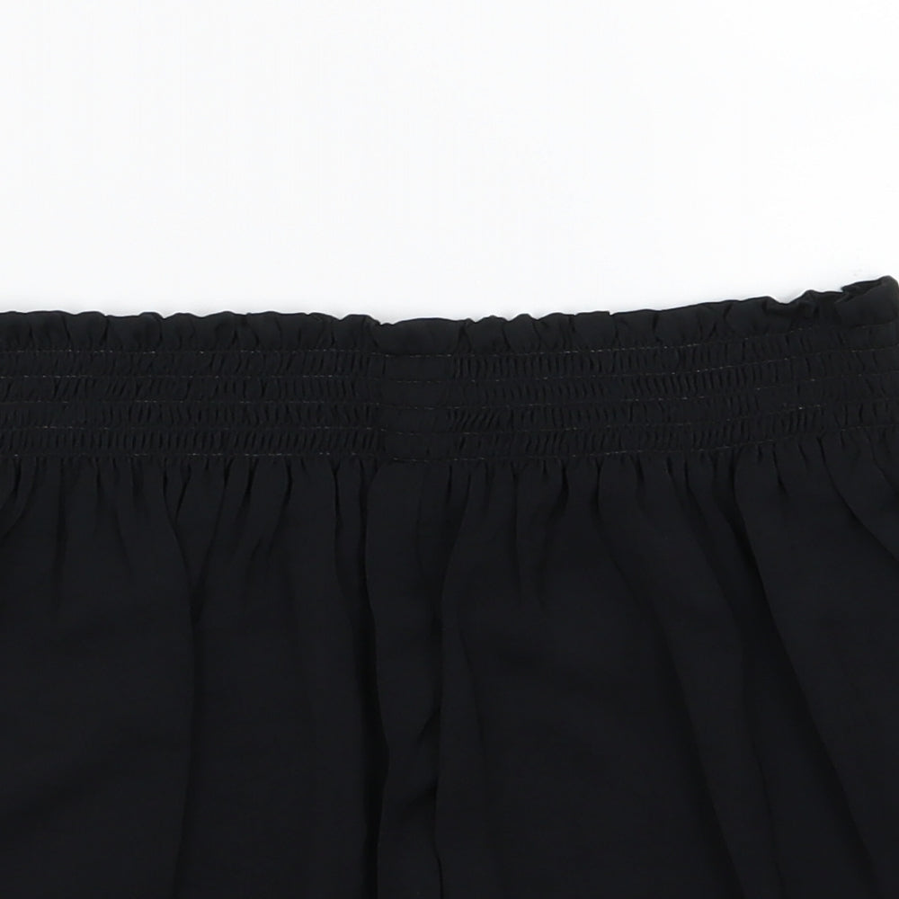 Marks and Spencer Womens Black  Chiffon  Sleep Shorts Size 6