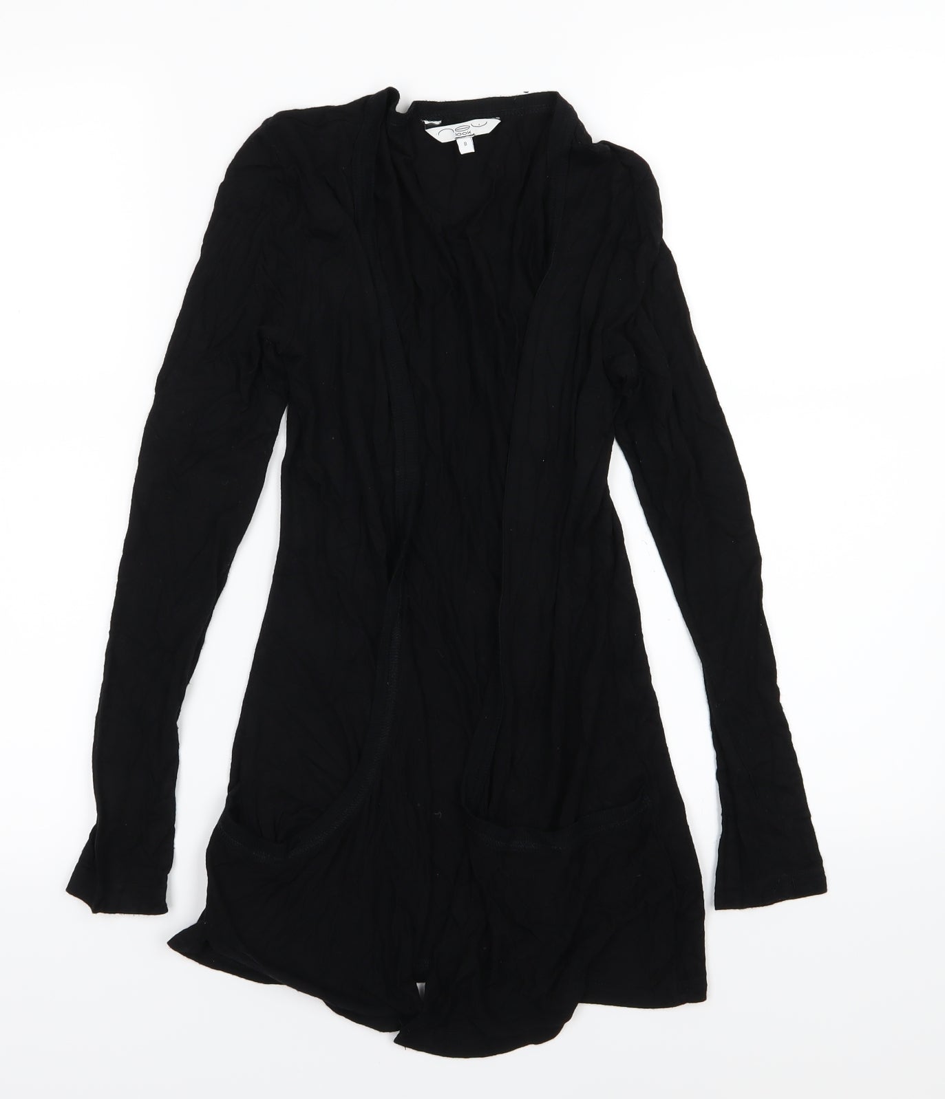 New Look Womens Black  Jersey Cardigan Jumper Size 8