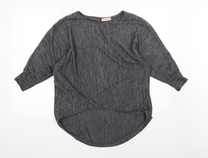 Krisp Womens Grey Knit Pullover Jumper Size L