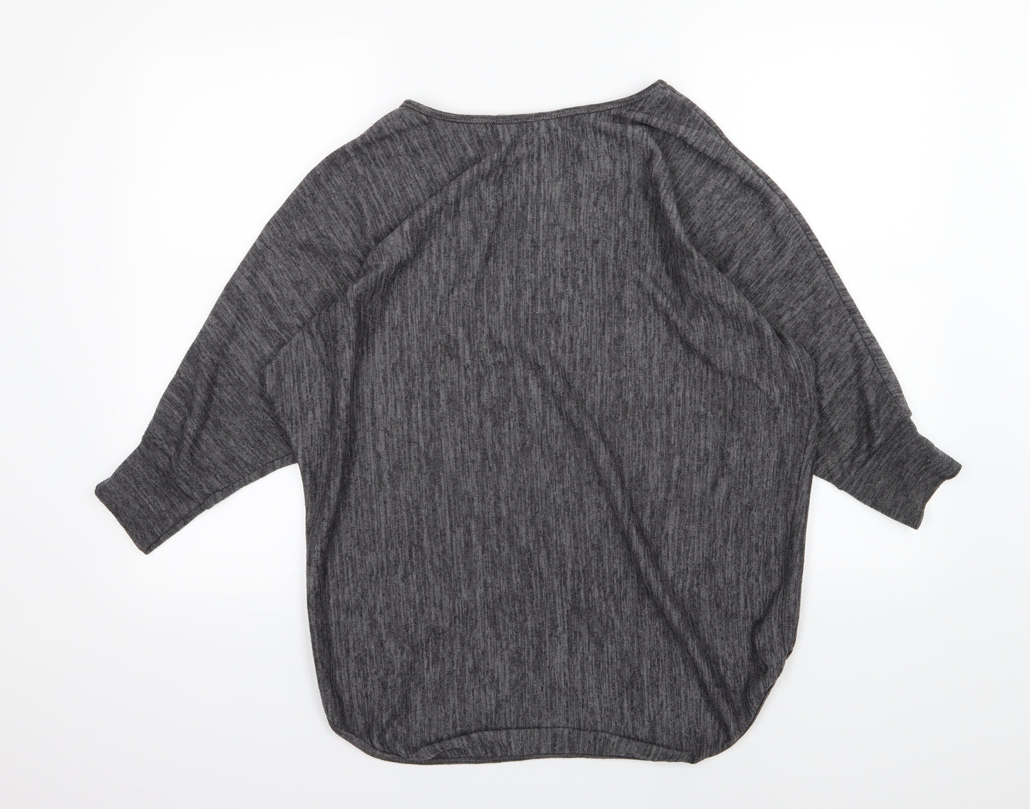 Krisp Womens Grey  Knit Pullover Jumper Size L