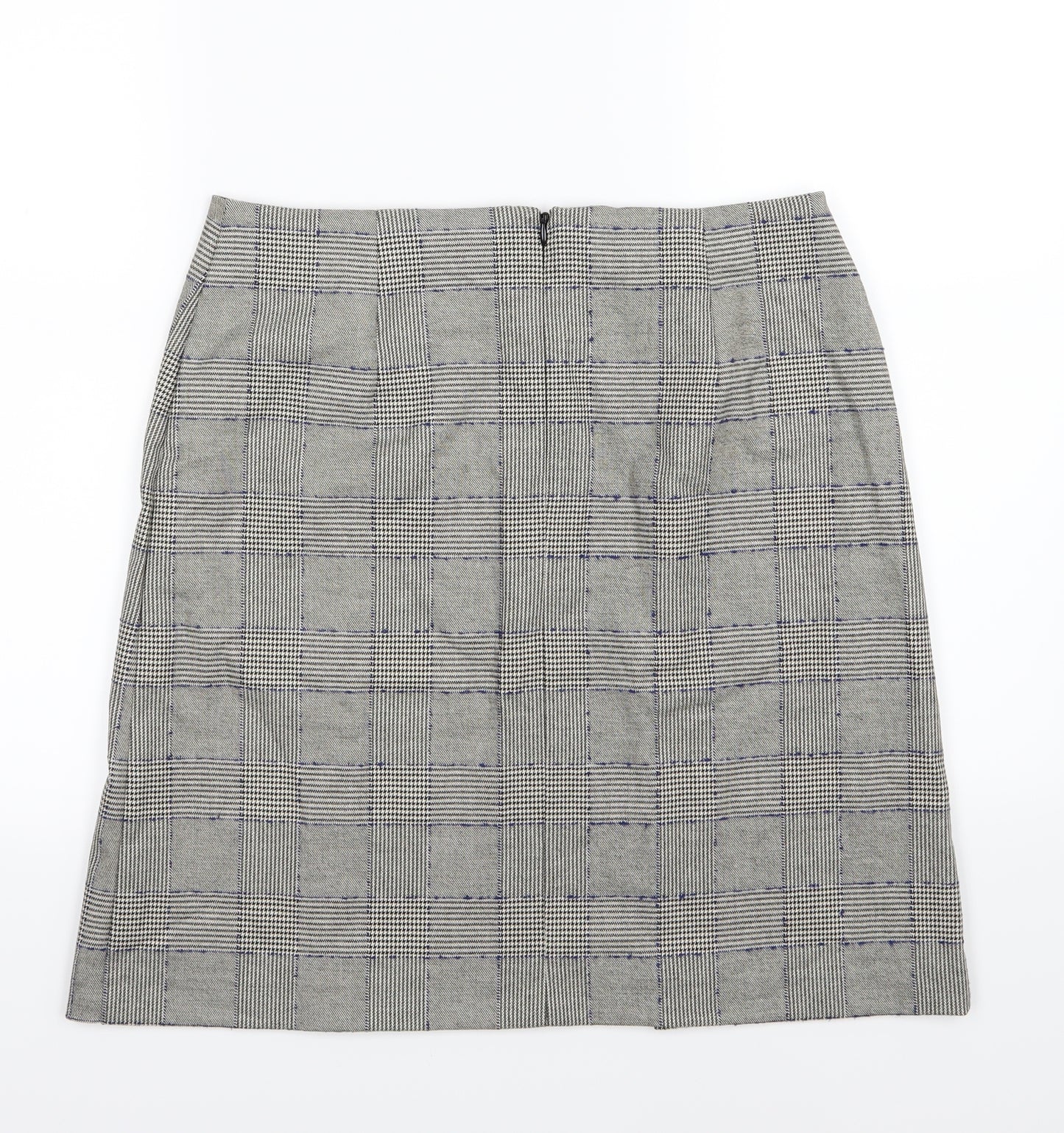 Marks and Spencer Womens Grey Striped  A-Line Skirt Size 12