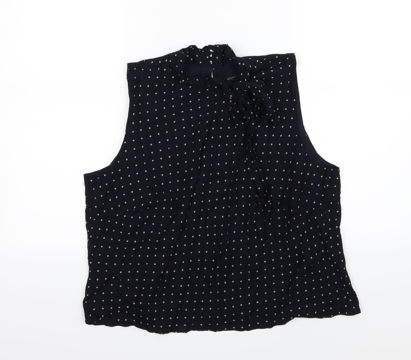Marks and Spencer Womens Blue Polka Dot Chiffon Basic Blouse Size 20