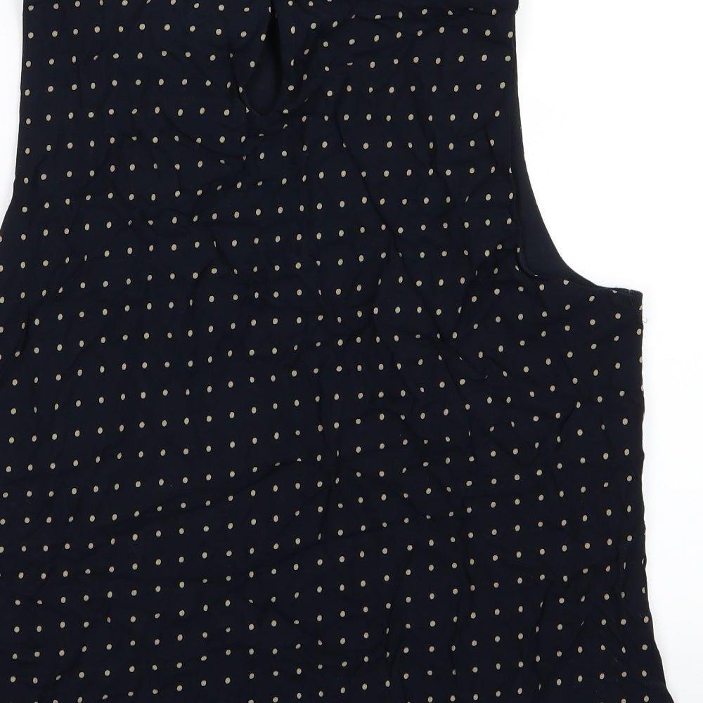 Marks and Spencer Womens Blue Polka Dot Chiffon Basic Blouse Size 20