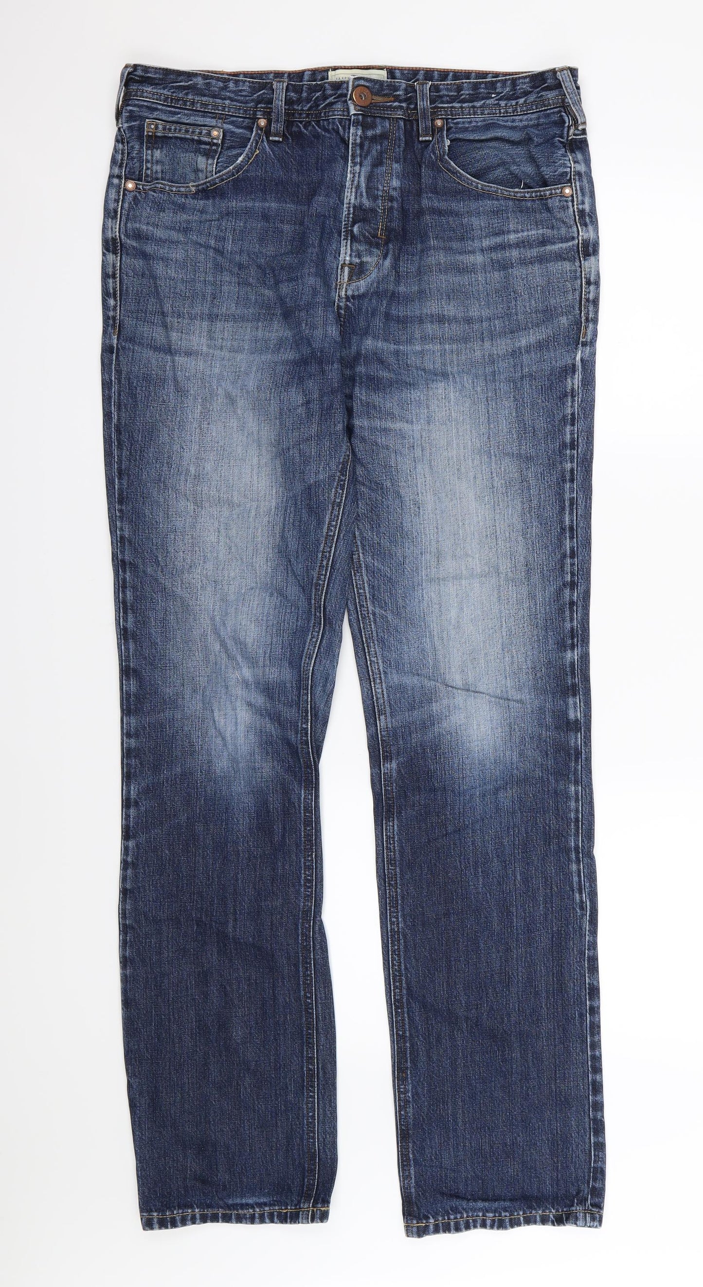 Jasper Conran Womens Blue  Denim Straight Jeans Size 34 L34 in