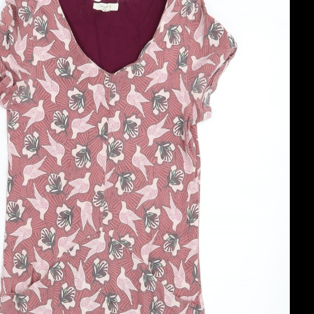 White Stuff Womens Red Floral Jersey A-Line  Size 6