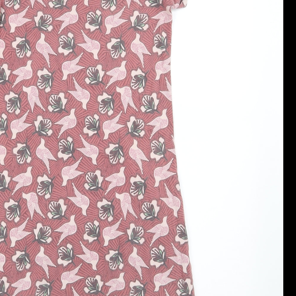 White Stuff Womens Red Floral Jersey A-Line  Size 6