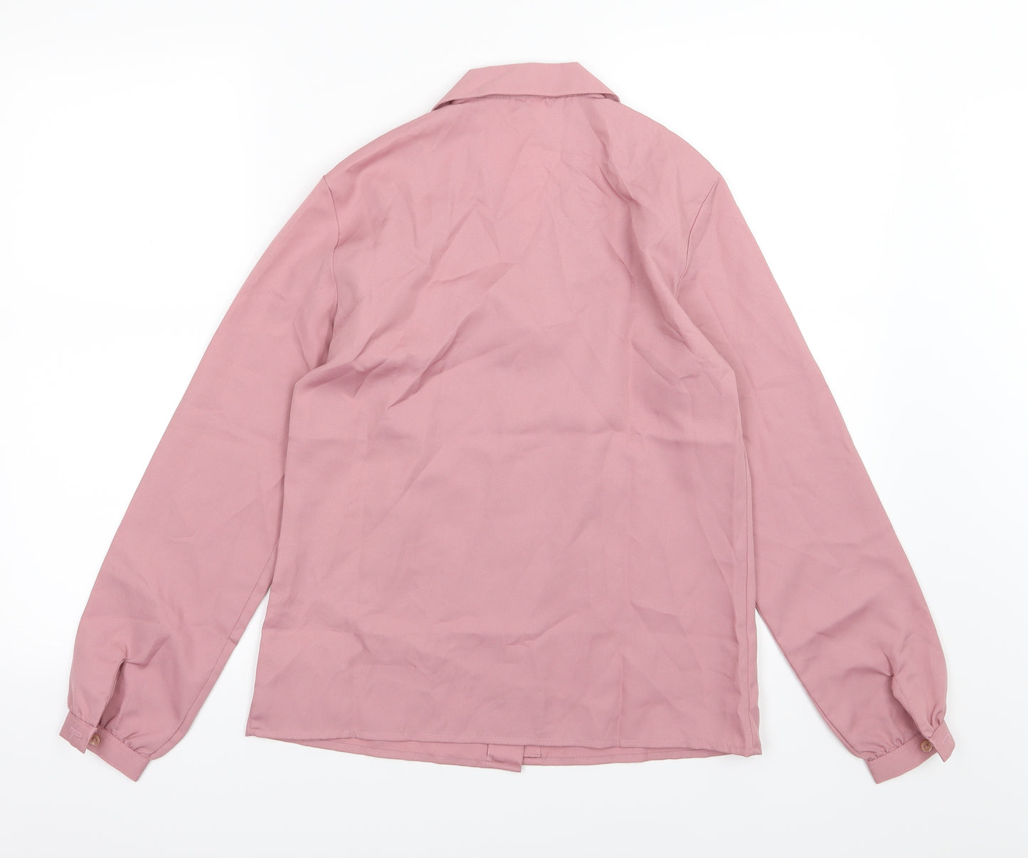 Marks and Spencer Womens Pink  Chiffon Basic Button-Up Size 12