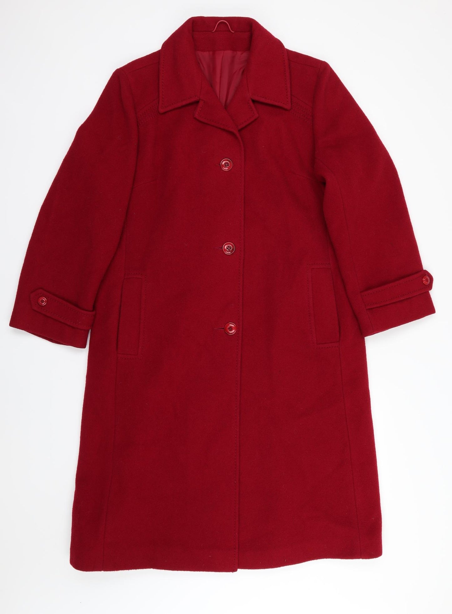 Debenhams Womens Red   Overcoat Coat Size 14