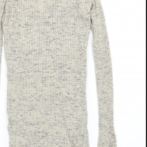 Zara Womens Beige  Knit Pullover Jumper Size M