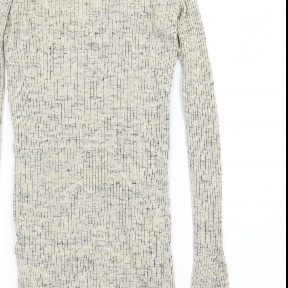Zara Womens Beige  Knit Pullover Jumper Size M