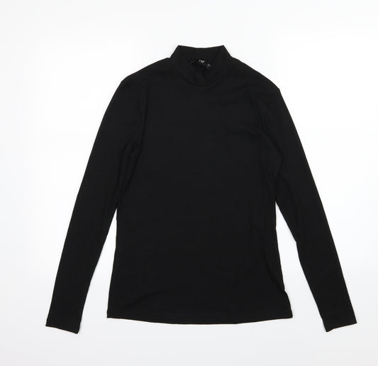 Front view of F&F women’s black knit jumper, size UK 10