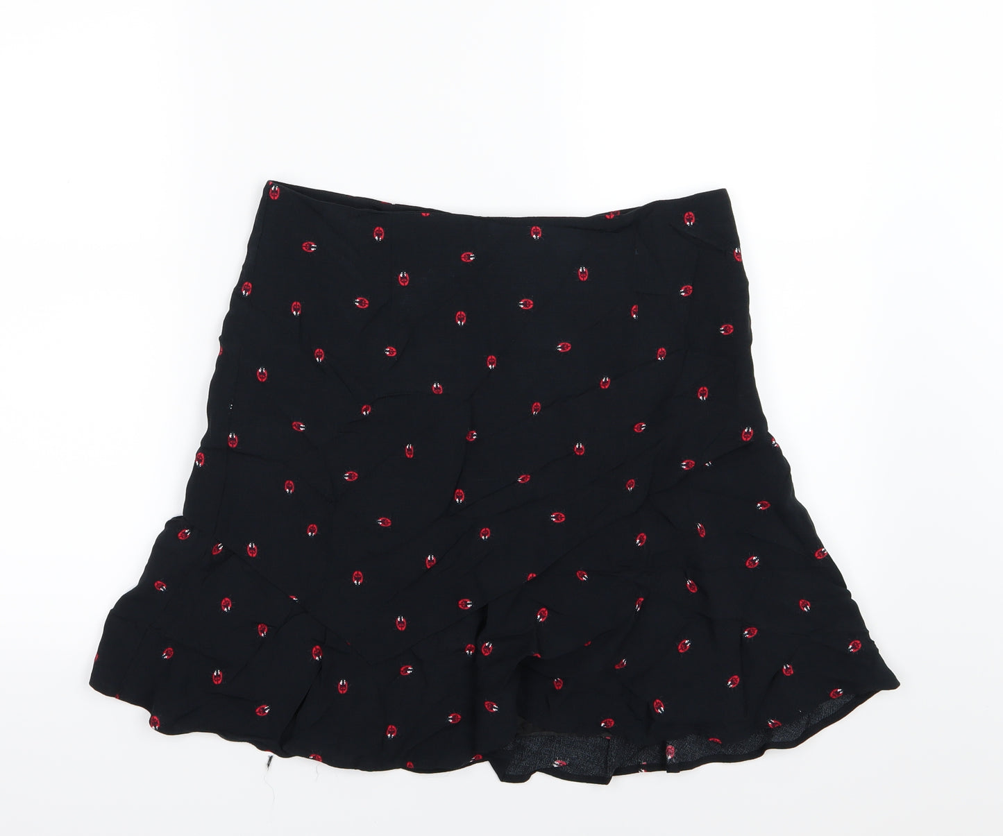 NEXT Womens Black  Chiffon A-Line Skirt Size 10