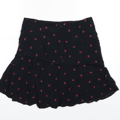 NEXT Womens Black  Chiffon A-Line Skirt Size 10
