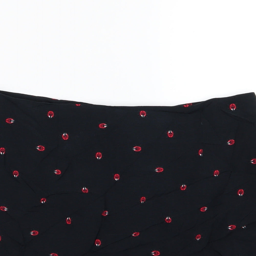NEXT Womens Black  Chiffon A-Line Skirt Size 10