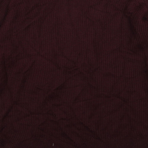 Pull&Bear Womens Red  Knit Pullover Jumper Size M