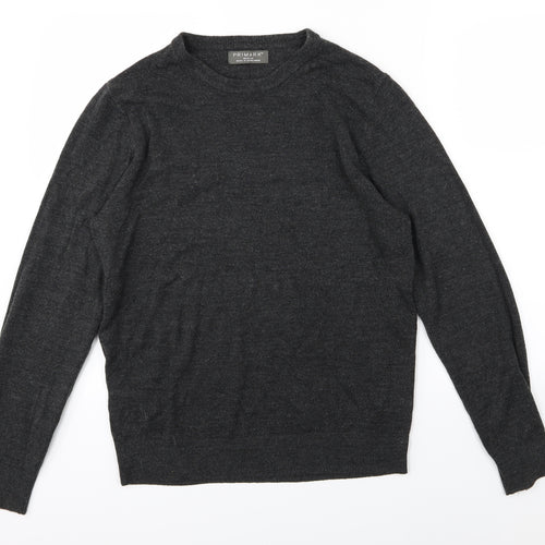 Primark Mens Grey  Knit Pullover Jumper Size M