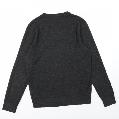Primark Mens Grey  Knit Pullover Jumper Size M
