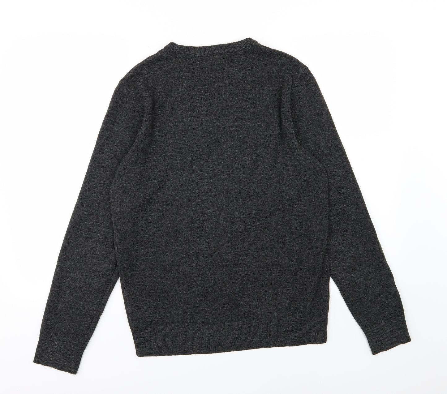 Primark Mens Grey  Knit Pullover Jumper Size M