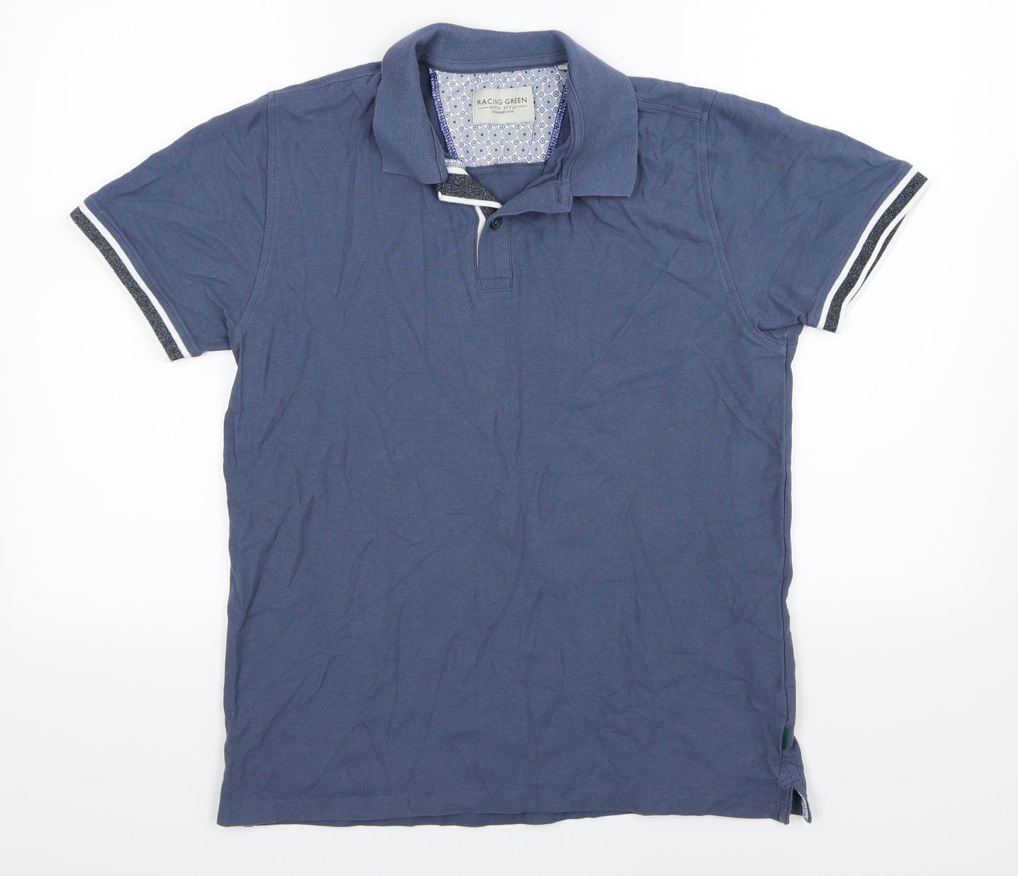 Racing Green Mens Blue    Polo Size M