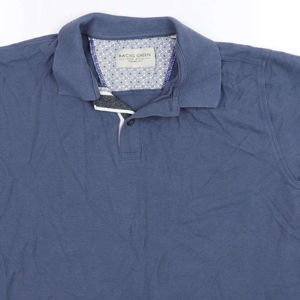 Racing Green Mens Blue    Polo Size M
