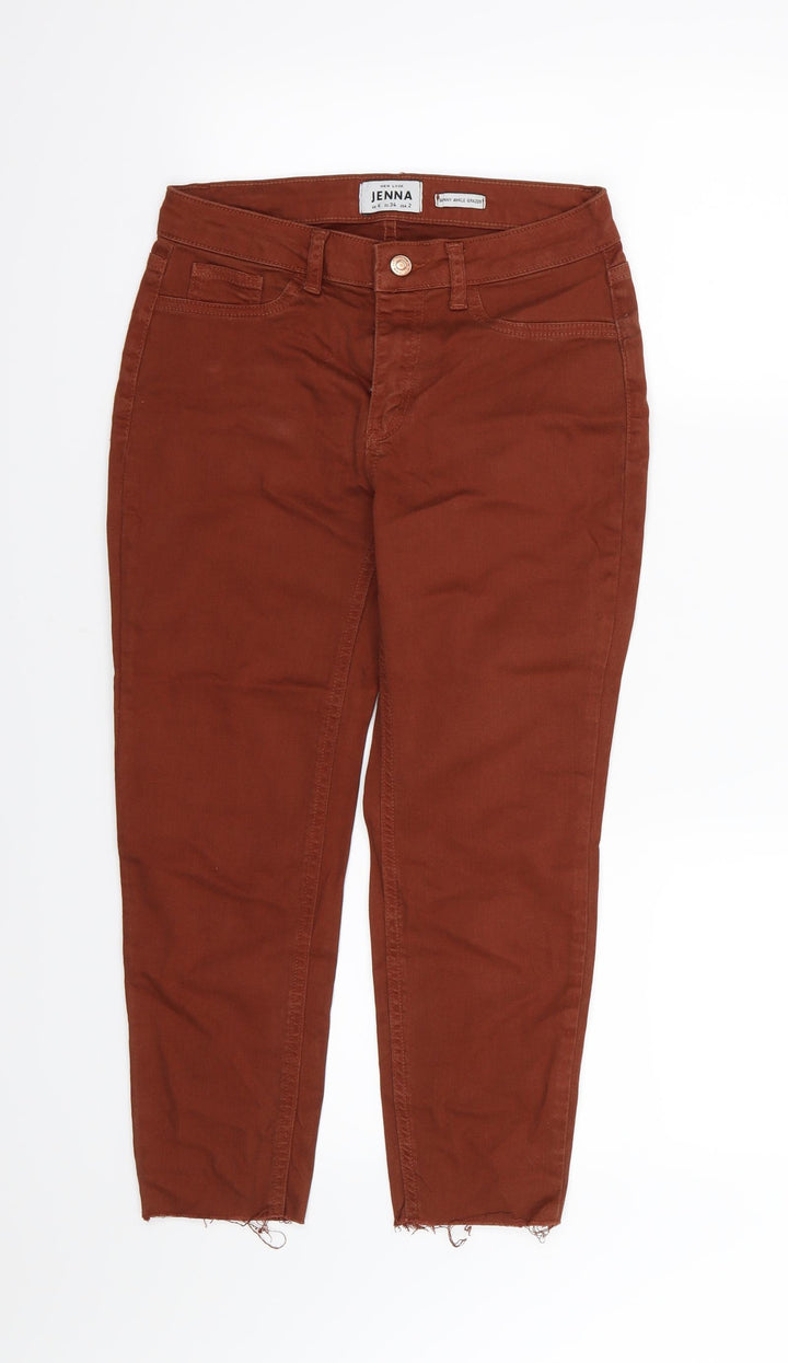 New Look Womens Brown Denim Skinny Jeans Size 6 L22 in