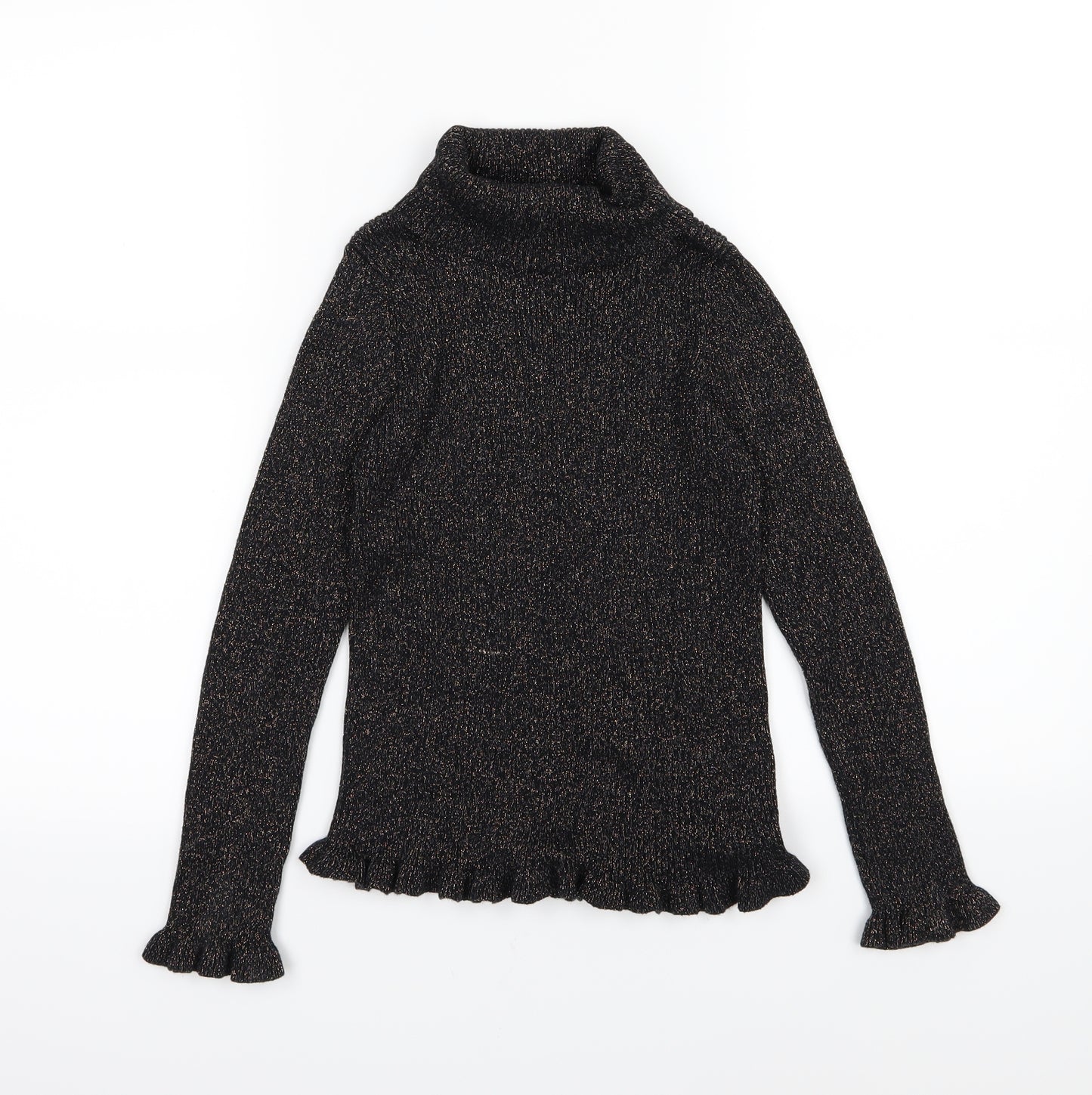 Marks and Spencer Girls Black  Knit Pullover Jumper Size 10-11 Years