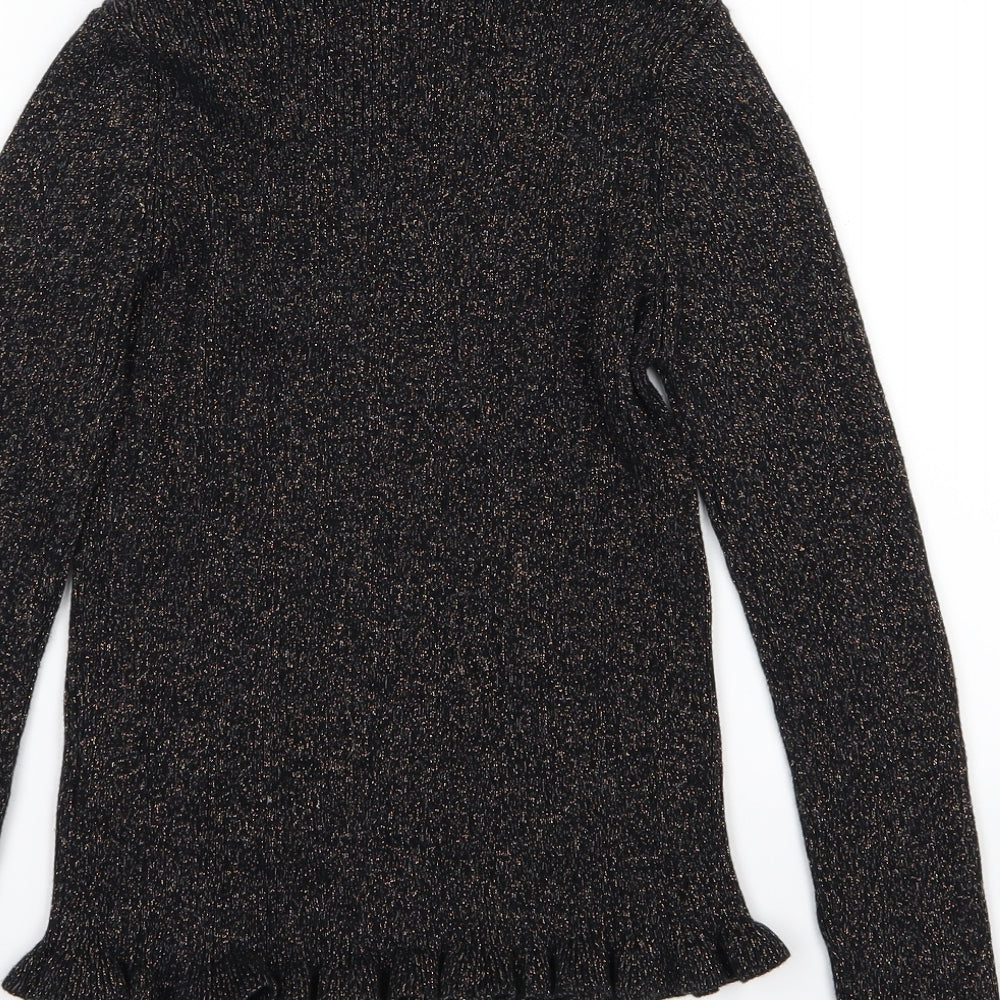 Marks and Spencer Girls Black  Knit Pullover Jumper Size 10-11 Years