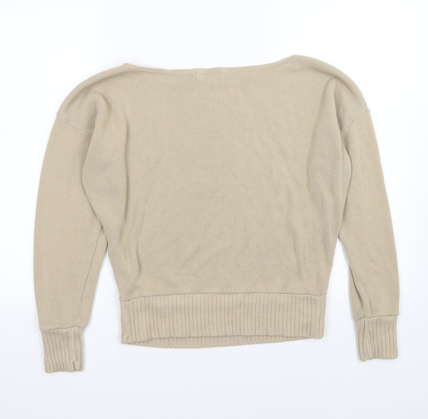 PRETTYLITTLETHING Womens Beige  Knit Pullover Jumper Size S