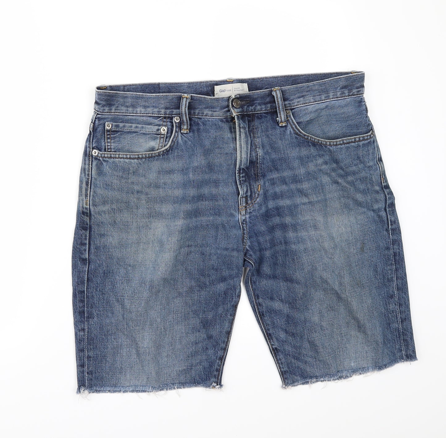 Gap Mens Blue  Denim Biker Shorts Size 34 - Customised Cropped
