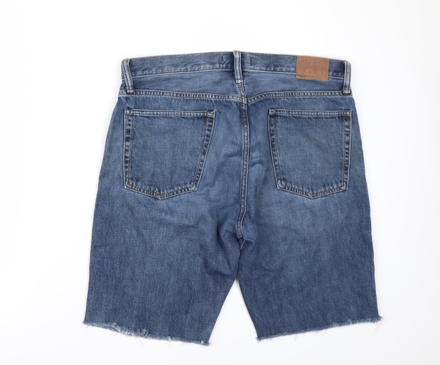 Gap Mens Blue  Denim Biker Shorts Size 34 - Customised Cropped