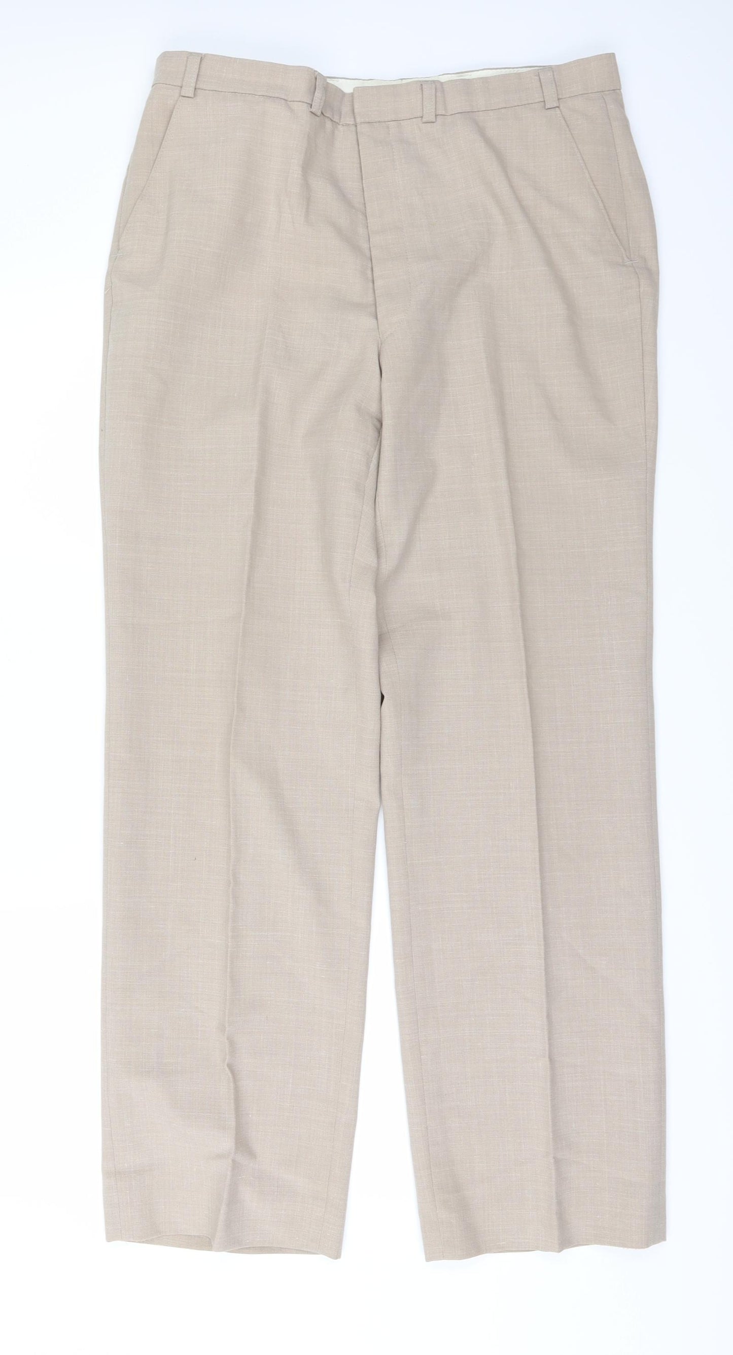 Marks and Spencer` Mens Beige   Trousers  Size 36 L33 in