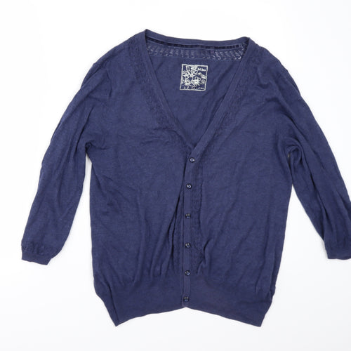Fat Face Womens Blue   Cardigan Jumper Size 18