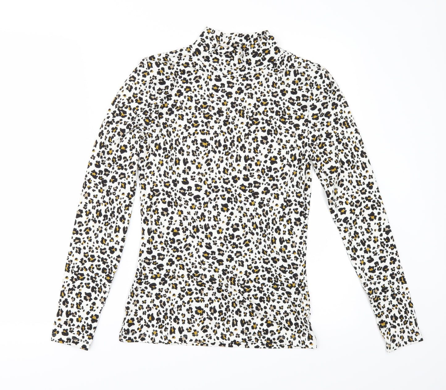 Marks and Spencer Womens White Animal Print  Basic T-Shirt Size 6
