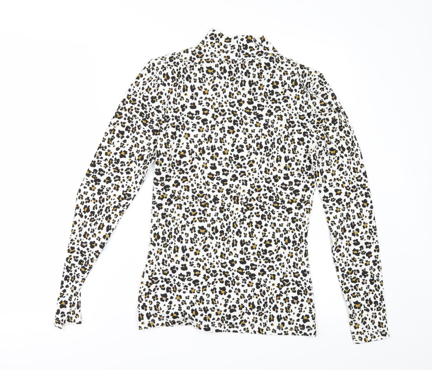 Marks and Spencer Womens White Animal Print  Basic T-Shirt Size 6