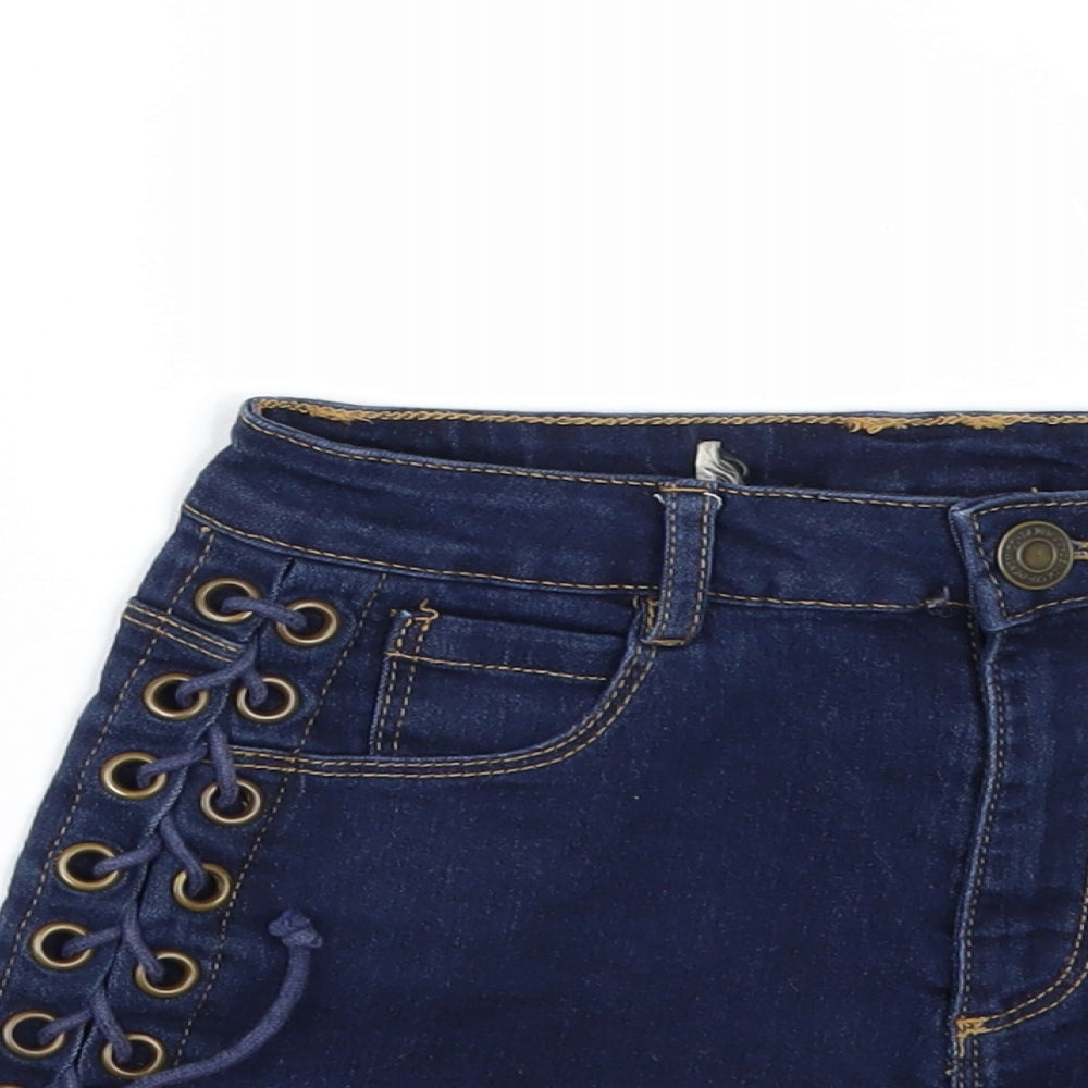 Preworn Womens Blue   Hot Pants Shorts Size 28