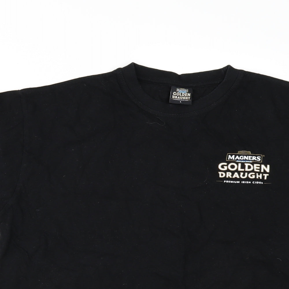 MAGNERS Mens Black    T-Shirt Size L  - MAGNERS CIDER