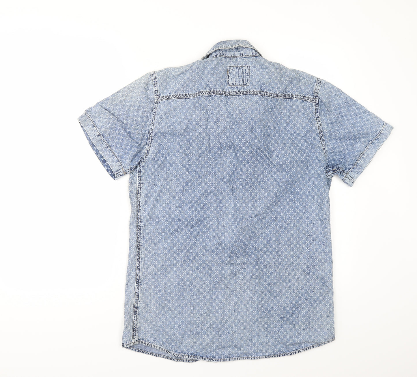 River Island Mens Blue  Denim  Button-Up Size S