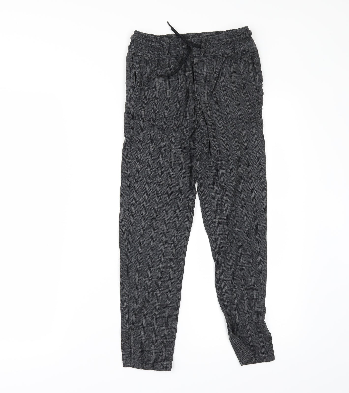TU Boys Grey Check  Jogger Trousers Size 8 Years