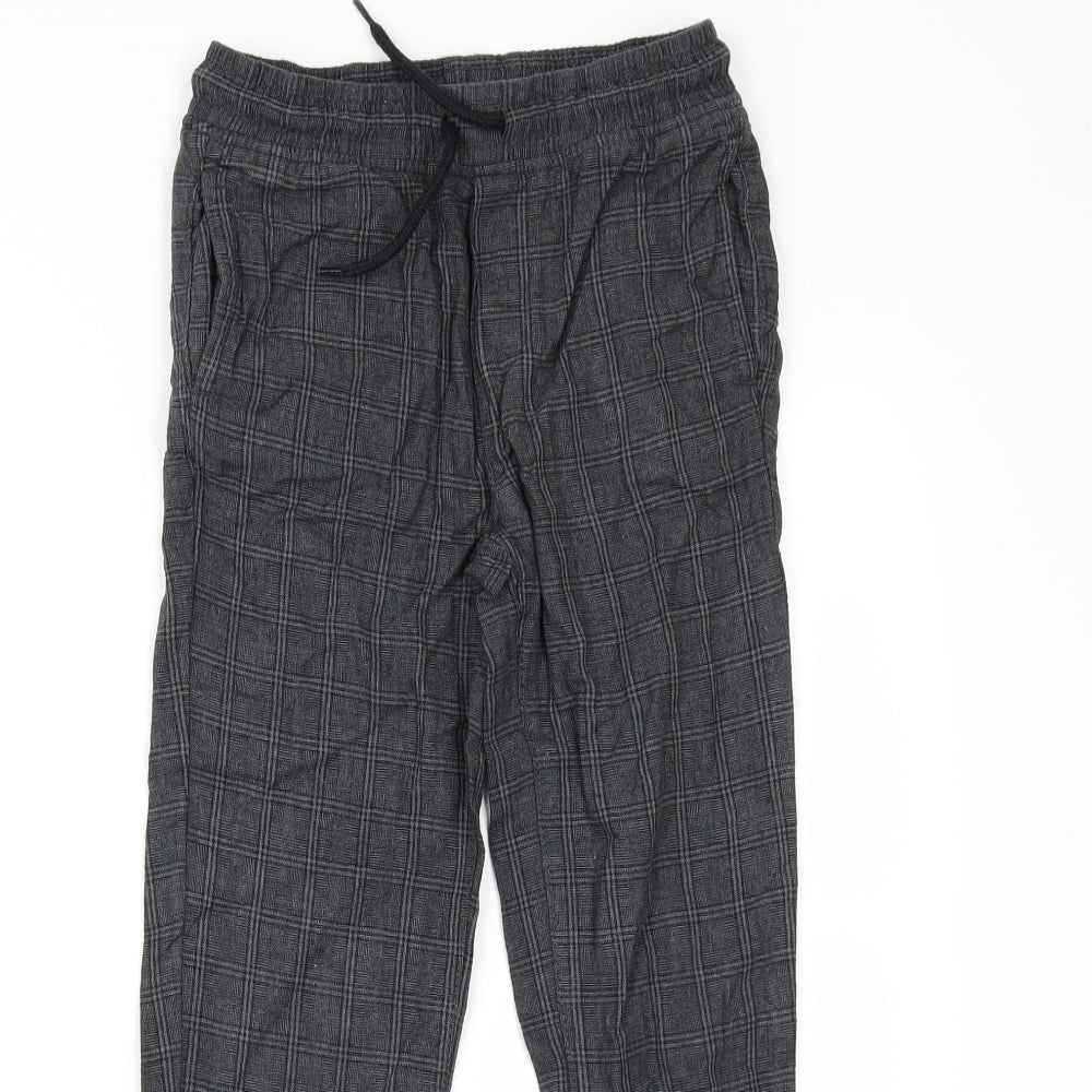 TU Boys Grey Check  Jogger Trousers Size 8 Years