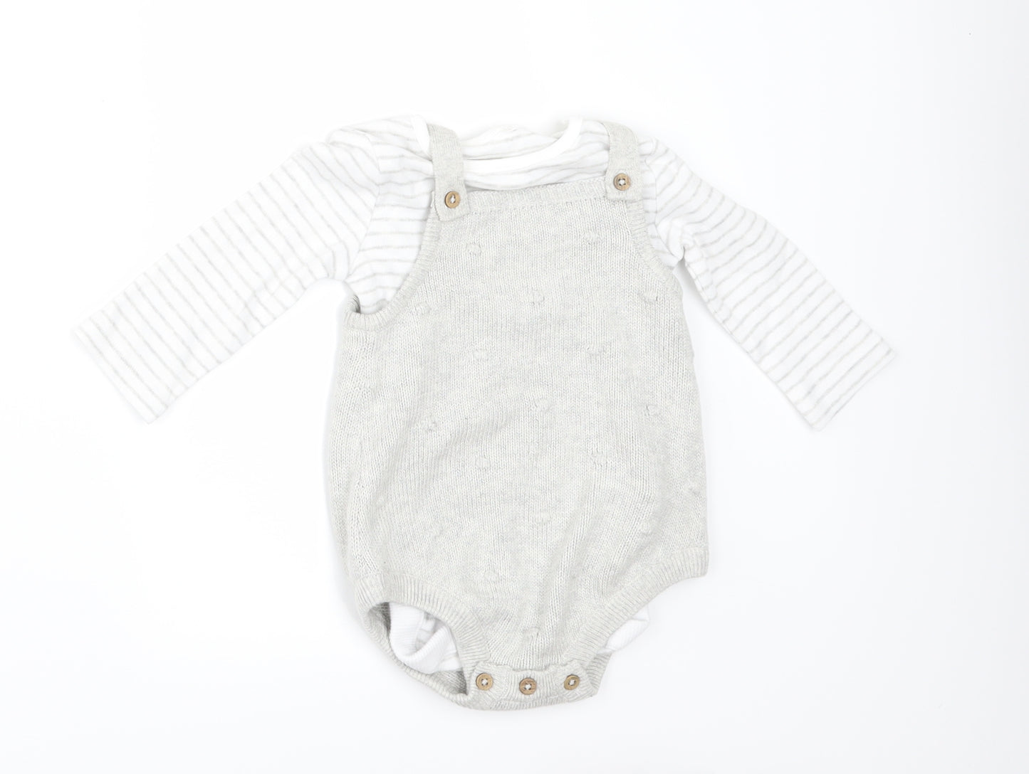George Boys Beige Spotted  Romper One-Piece Size 3-6 Months