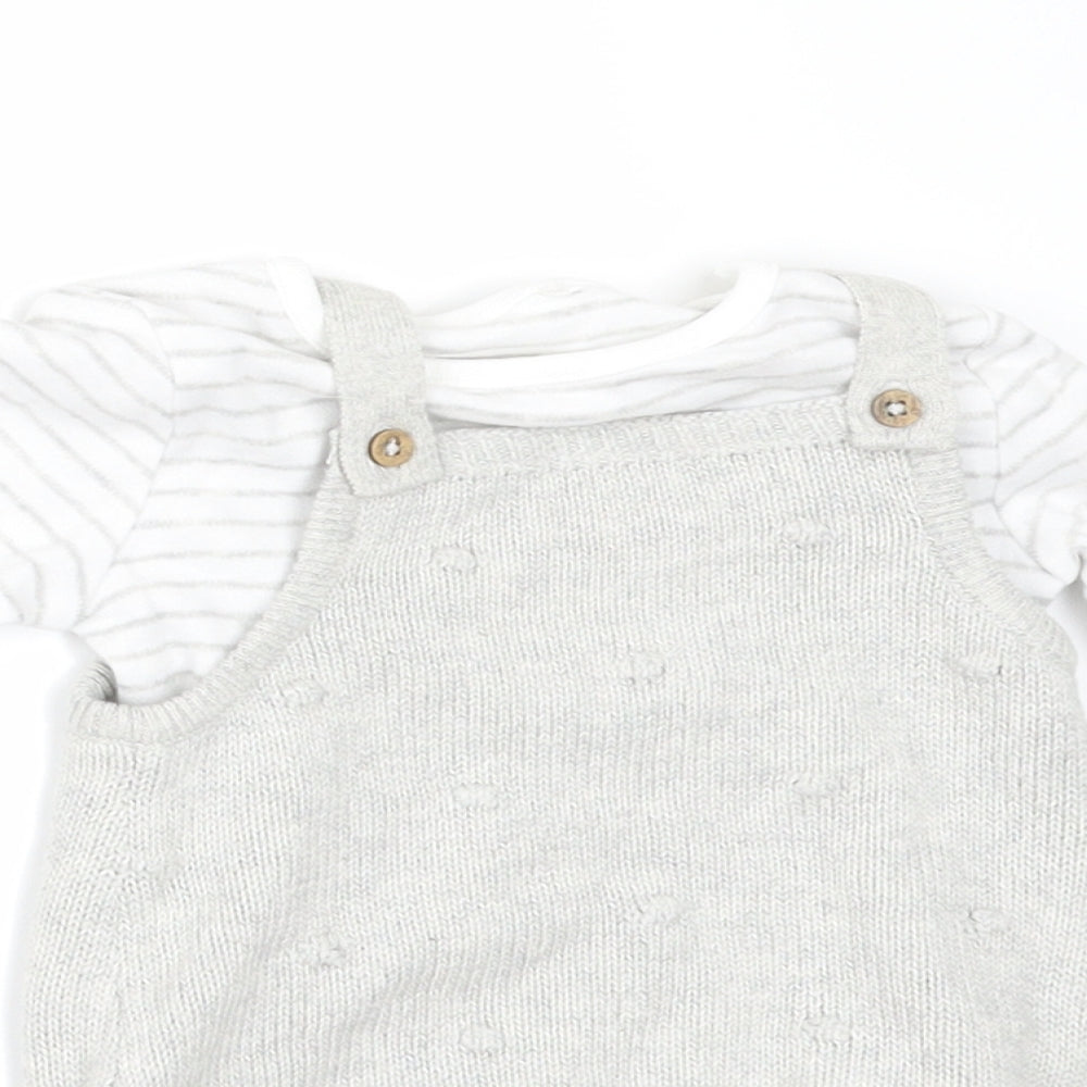 George Boys Beige Spotted  Romper One-Piece Size 3-6 Months