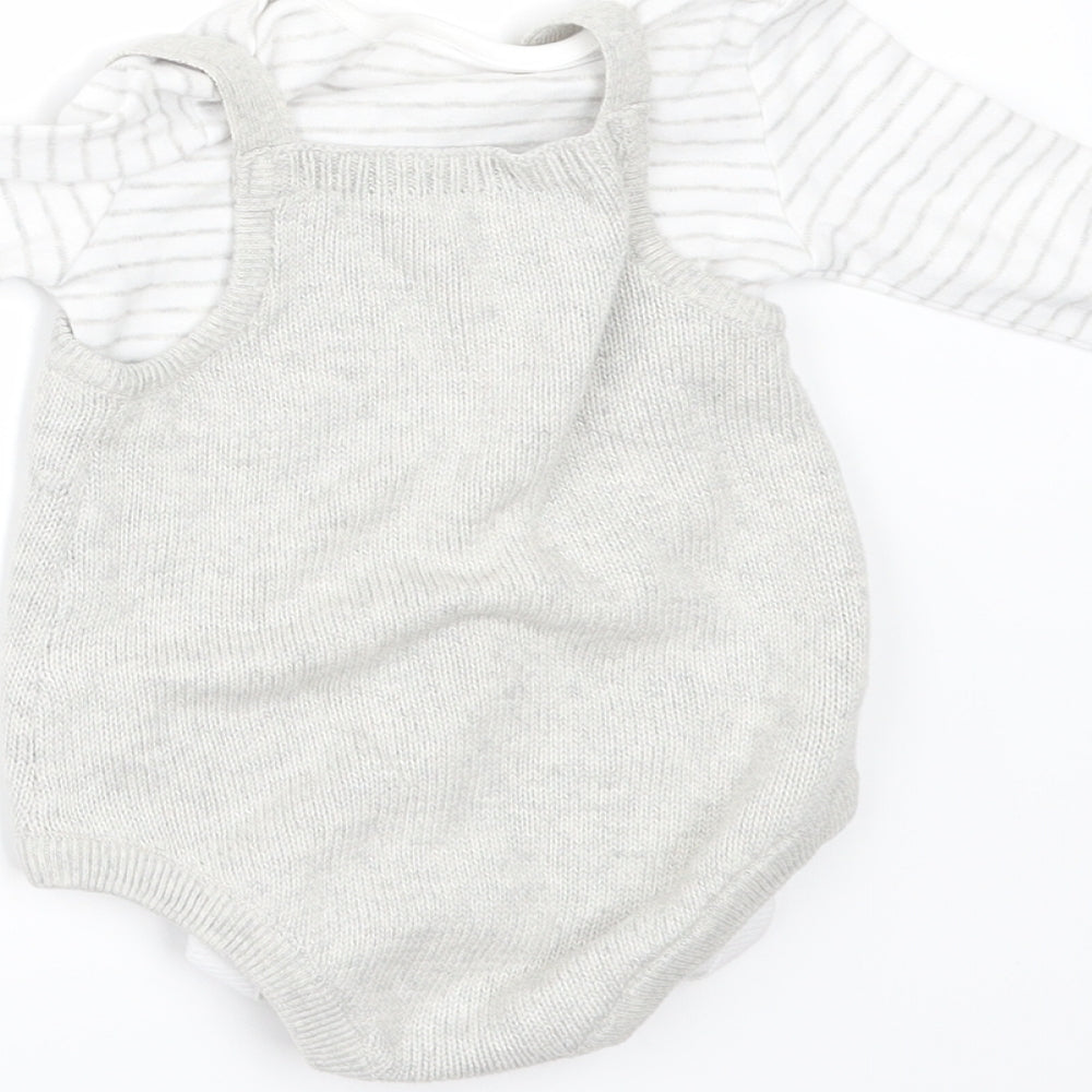 George Boys Beige Spotted  Romper One-Piece Size 3-6 Months