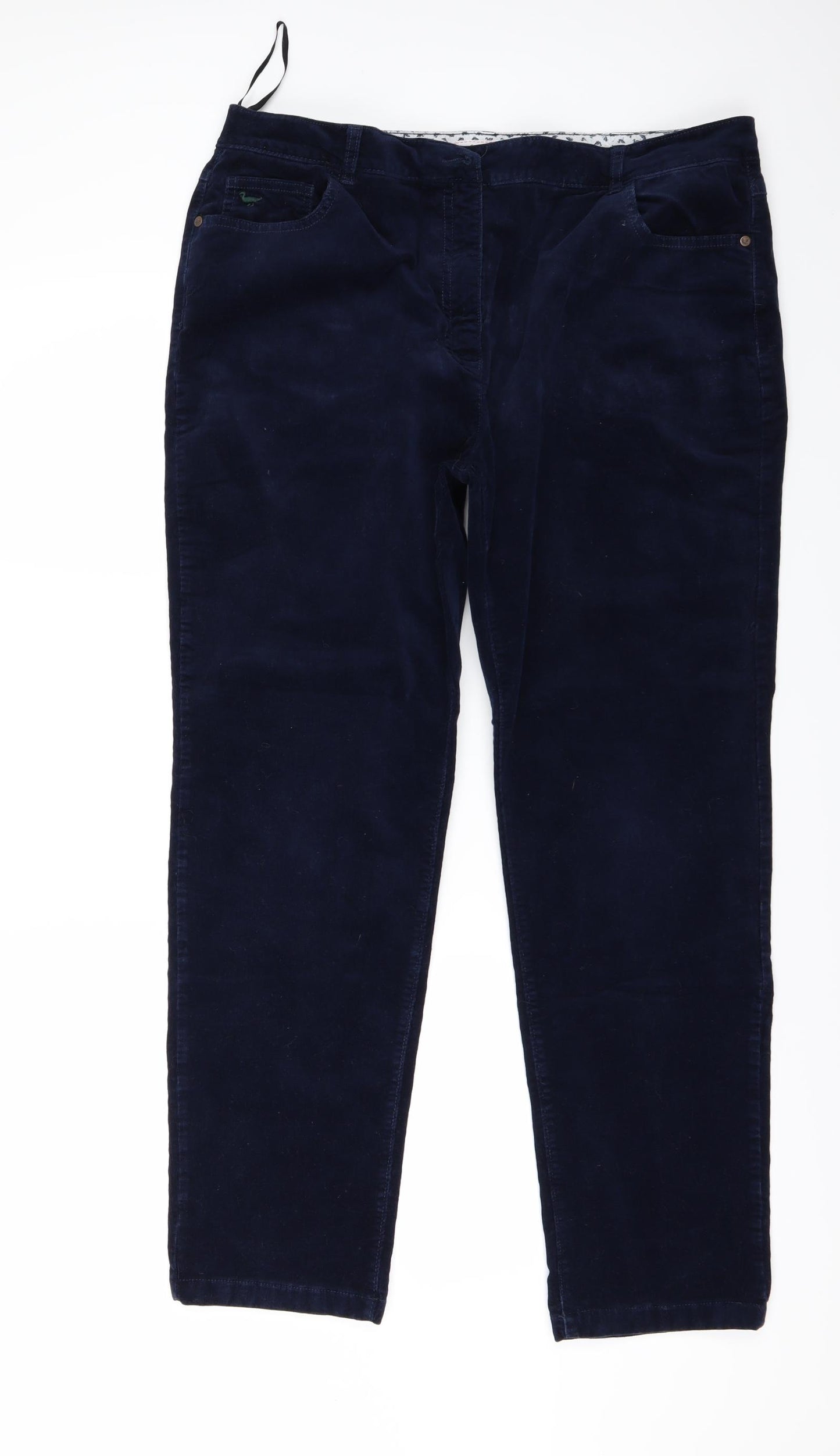 EWM Womens Black  Corduroy Straight Jeans Size 18 L29 in