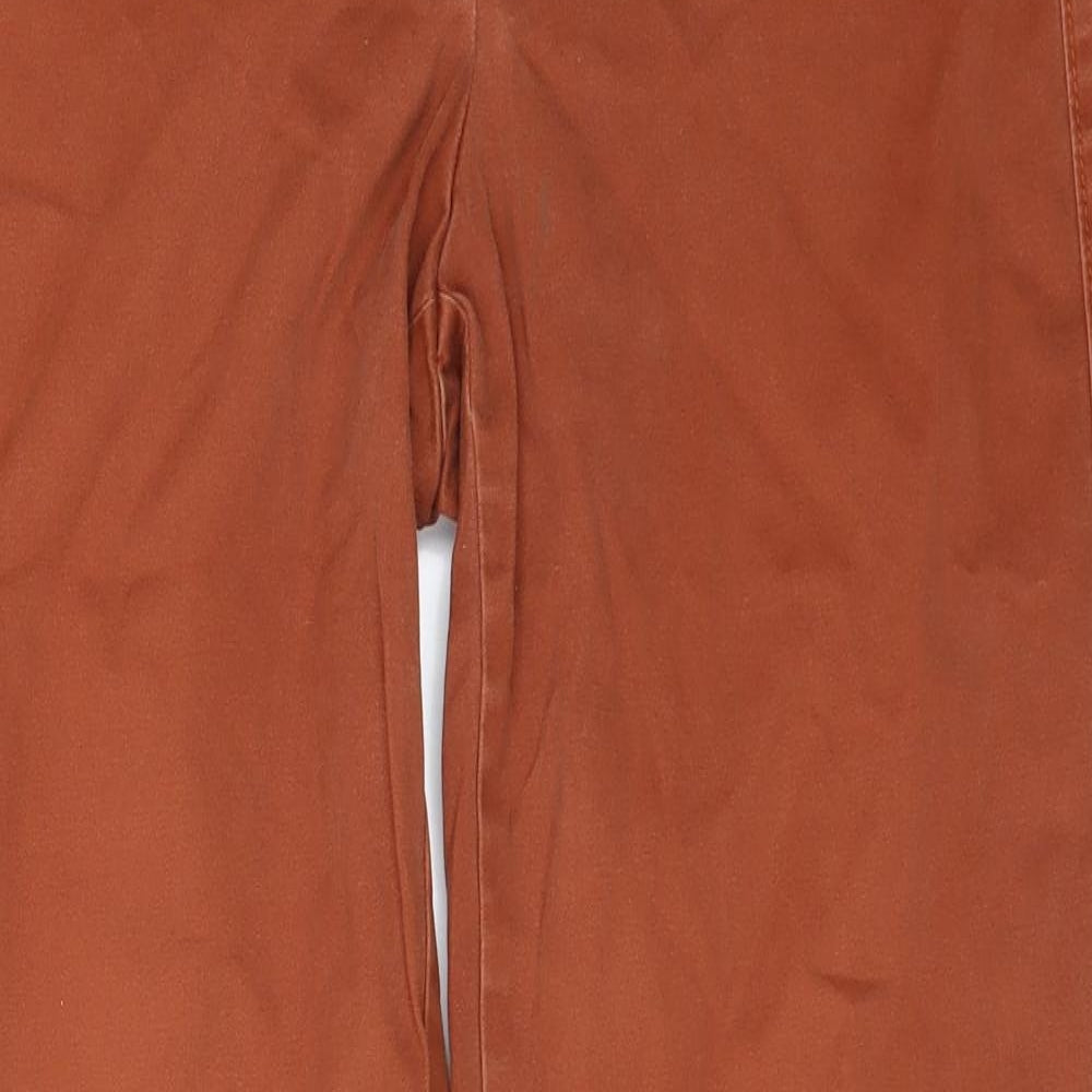 Lands' End Womens Orange  Denim Straight Jeans Size 8 L27 in