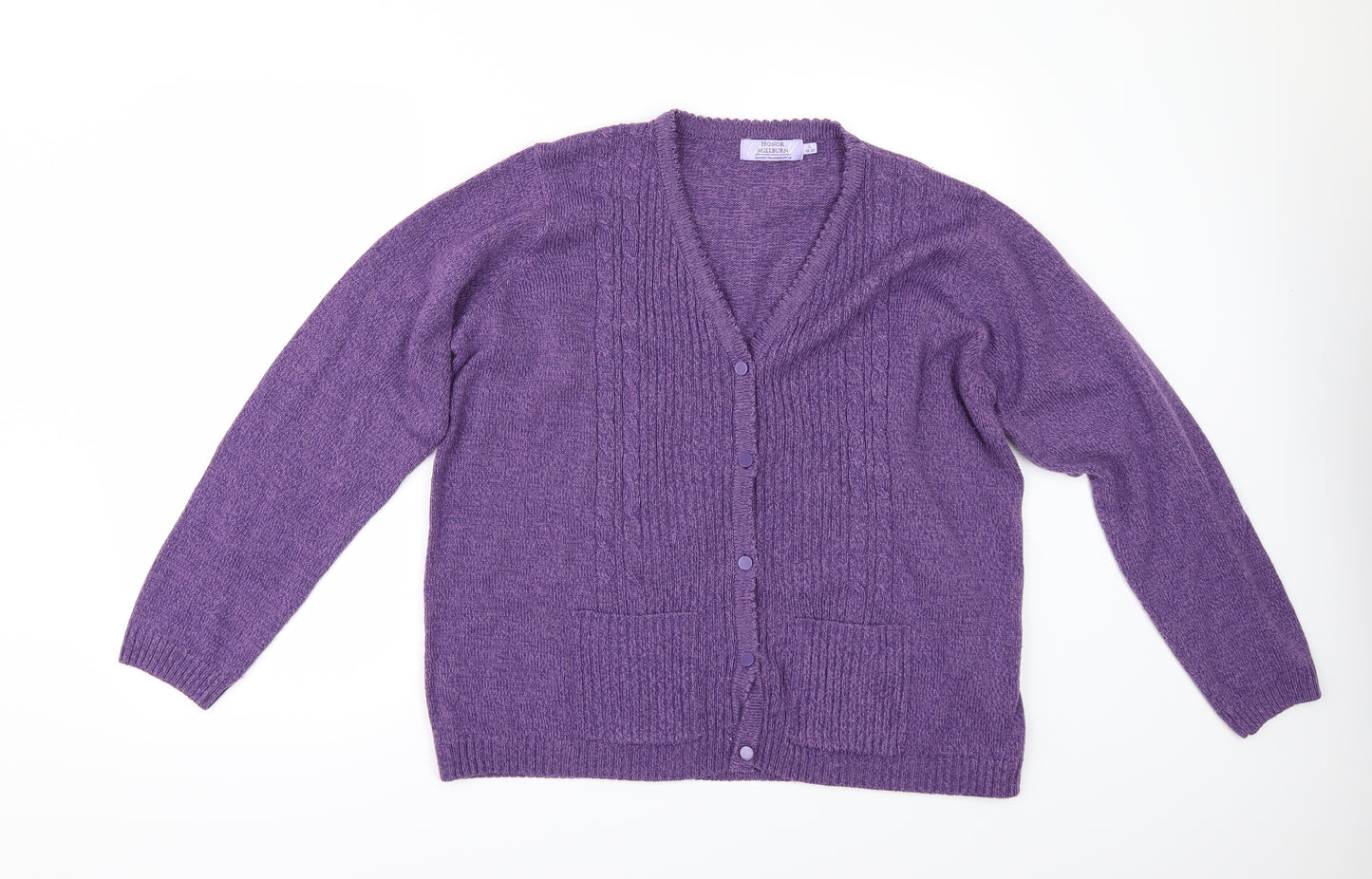 EWM Womens Purple   Cardigan Jumper Size L