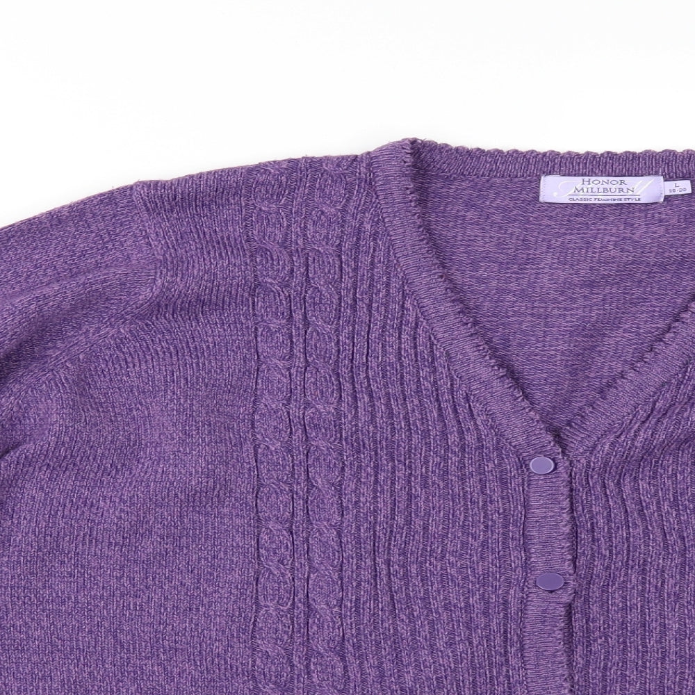 EWM Womens Purple   Cardigan Jumper Size L