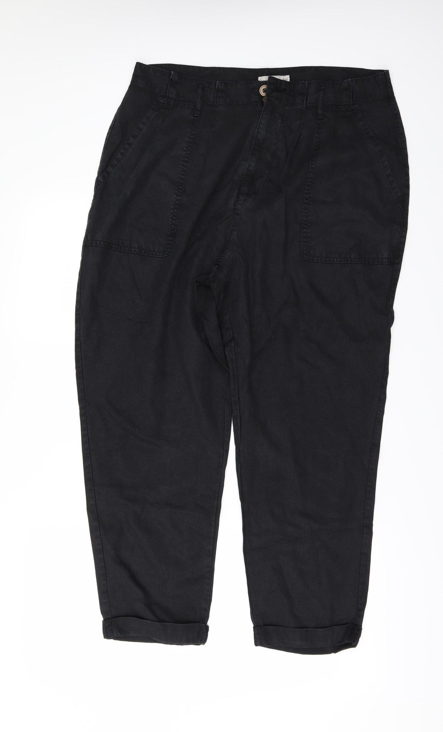 F&F Womens Black   Trousers  Size 16 L25 in