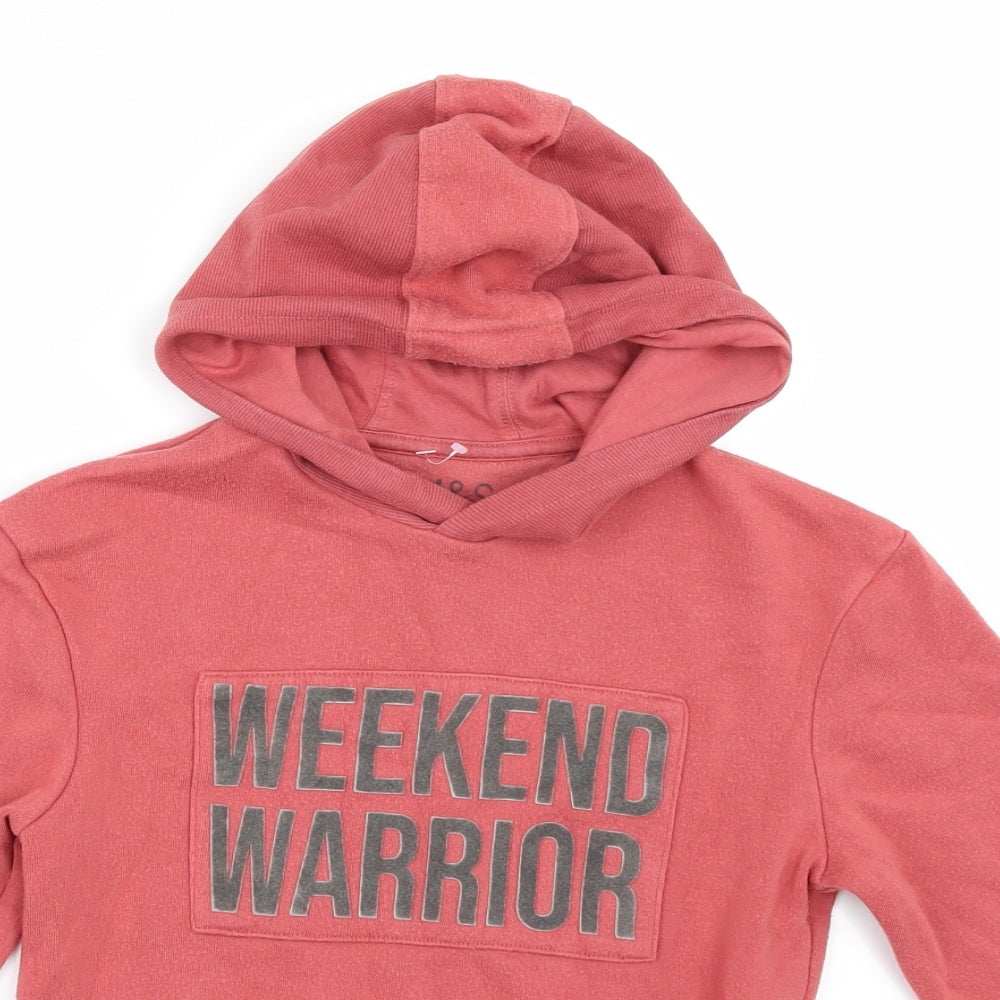 Marks and Spencer Boys Red   Pullover Hoodie Size 7-8 Years